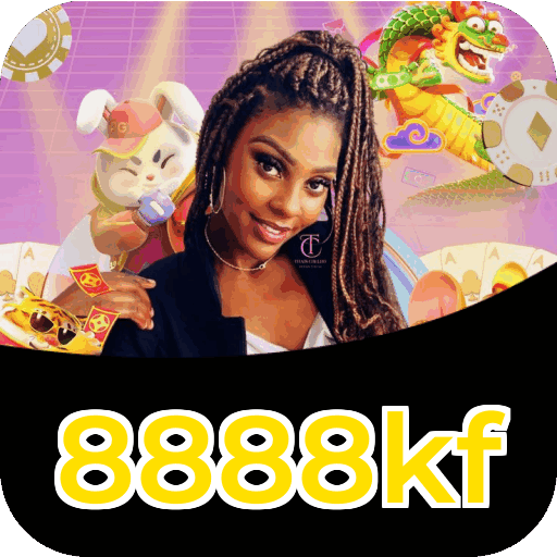 Interface do aplicativo 8888kf mostrando jogos disponíveis no iOS e Android